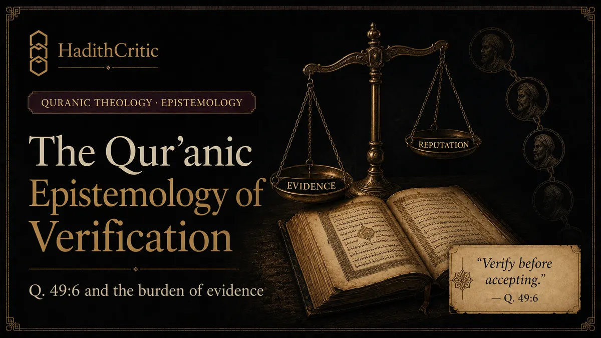 The Quranic Epistemology of Verification